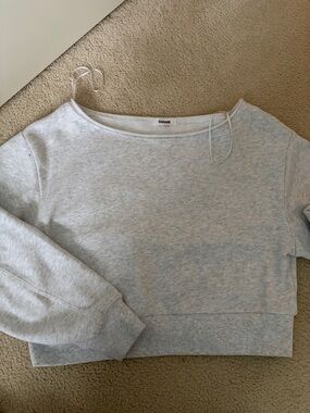 Garage Heather Gray Cropped Sweatshirt
